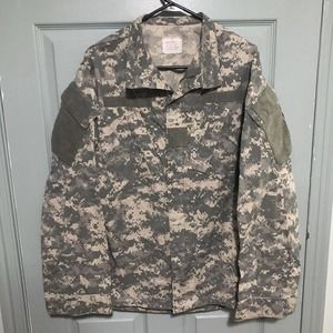 US Army Men’s Size Medium M Long Sleeve Digital Camo Perimeter Zip Shirt / Coat